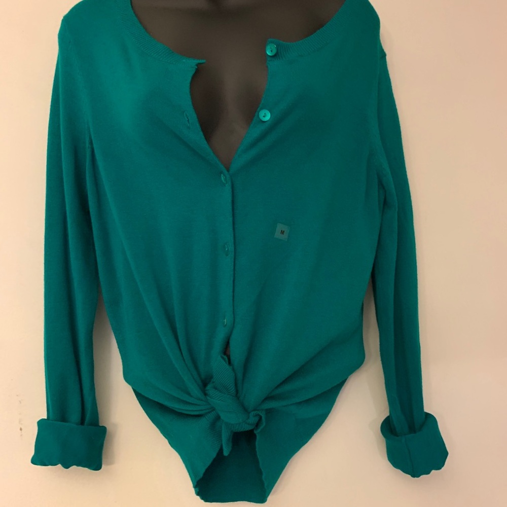Express Button Down Cardigan - NWT - Green - Med